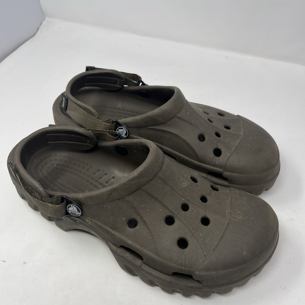 Crocs Offroad Sport Clogs Men's Adjustable Strap Brown Size 10